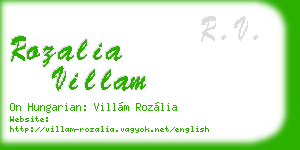 rozalia villam business card