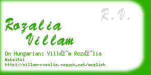 rozalia villam business card